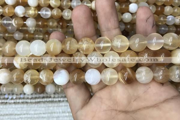 COP1459 15.5 inches 12mm round yellow opal gemstone beads