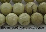 COP1473 15.5 inches 10mm faceted round African opal gemstone beads