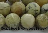 COP1474 15.5 inches 12mm faceted round African opal gemstone beads