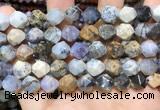 COP1519 15.5 inches 12mm faceted nuggets amethyst sage opal beads