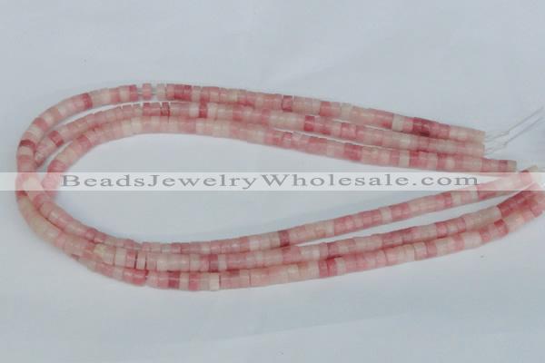 COP156 15.5 inches 4*6mm rondelle pink opal gemstone beads wholesale