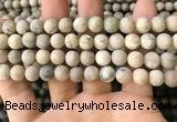 COP1562 15.5 inches 8mm round matte African opal beads