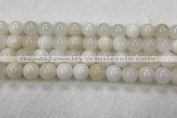 COP1590 15.5 inches 10mm round white opal gemstone beads