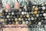 COP1608 15.5 inches 4mm faceted round moss opal beads