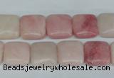 COP161 15.5 inches 12*12mm square pink opal gemstone beads wholesale