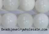 COP1618 15.5 inches 12mm round white opal gemstone beads