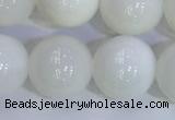 COP1619 15.5 inches 14mm round white opal gemstone beads