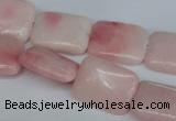 COP163 15.5 inches 15*20mm rectangle pink opal gemstone beads