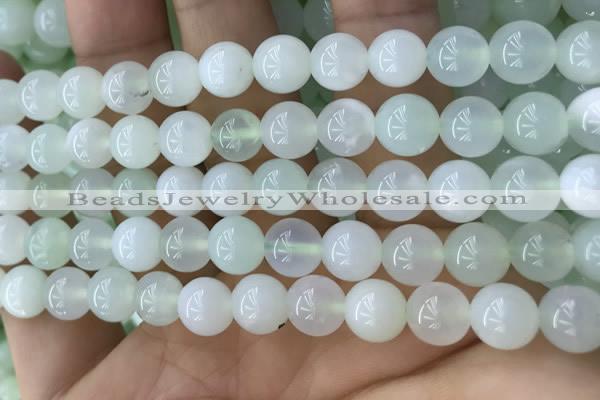 COP1636 15.5 inches 8mm round natural green opal beads