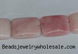 COP164 15.5 inches 30*40mm rectangle pink opal gemstone beads