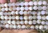 COP1667 15.5 inches 8mm faceted round white opal beads