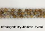 COP1675 15.5 inches 6mm faceted nuggets yellow opal gemstone beads