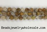 COP1678 15.5 inches 12mm faceted nuggets yellow opal gemstone beads