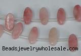 COP169 15.5 inches 6*12mm top-drilled marquise pink opal gemstone beads