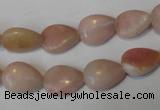 COP171 15.5 inches 10*14mm flat teardrop pink opal gemstone beads