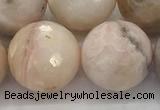 COP1717 15.5 inches 18mm faceted round natural pink opal beads