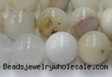 COP1726 15.5 inches 8mm round white opal beads wholesale