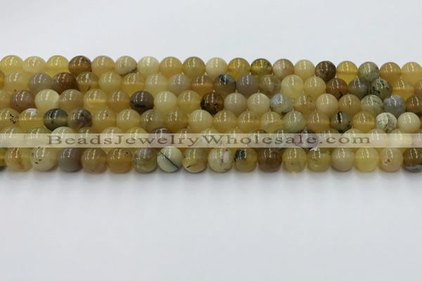 COP1735 15.5 inches 6mm round yellow opal beads wholesale