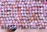 COP1740 15.5 inches 4mm faceted round natural pink opal beads