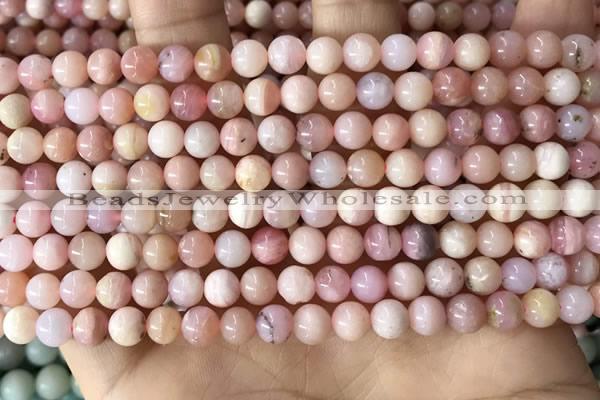 COP1748 15.5 inches 6mm round natural pink opal beads wholesale