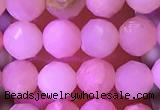 COP1778 15.5 inches 5mm faceted round pink opal beads wholesale
