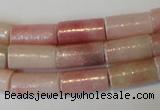 COP180 15.5 inches 8*16mm tube pink opal gemstone beads wholesale