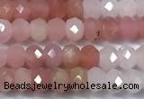 COP1853 15 inches 2*3mm faceted rondelle pink opal beads