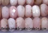 COP1877 15 inches 5*8mm faceted rondelle pink opal beads