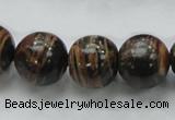 COP224 15.5 inches 16mm round natural brown opal gemstone beads