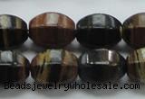 COP240 15.5 inches 13*18mm faceted rice natural brown opal gemstone beads