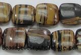 COP245 15.5 inches 16*16mm square natural brown opal gemstone beads