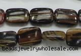 COP249 15.5 inches 12*16mm rectangle natural brown opal gemstone beads