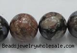 COP250 15.5 inches 20mm round natural grey opal gemstone beads