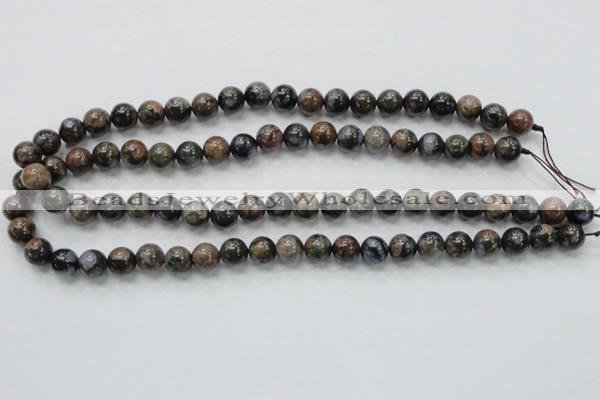 COP266 15.5 inches 10mm round natural grey opal gemstone beads