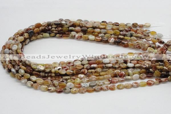 COP306 15.5 inches 6*8mm oval brandy opal gemstone beads wholesale