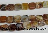 COP320 15.5 inches 8*8mm square brandy opal gemstone beads wholesale