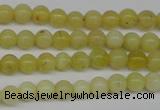 COP330 15.5 inches 4mm round yellow opal gemstone beads wholesale