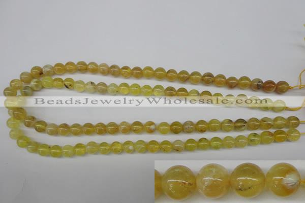 COP332 15.5 inches 8mm round yellow opal gemstone beads wholesale