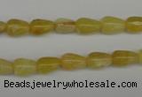 COP337 15.5 inches 6*9mm teardrop yellow opal gemstone beads