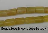 COP338 15.5 inches 8*11mm tube yellow opal gemstone beads