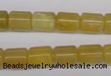 COP339 15.5 inches 10*12mm tube yellow opal gemstone beads