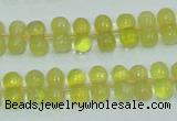 COP354 15.5 inches 6*12mm bone shape yellow opal gemstone beads