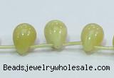 COP357 15.5 inches 13*18mm teardrop yellow opal gemstone beads