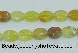 COP360 15.5 inches 8*10mm oval yellow opal gemstone beads wholesale