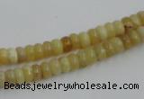 COP370 15.5 inches 4*6mm rondelle yellow opal gemstone beads