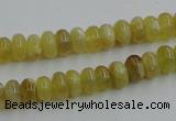 COP371 15.5 inches 5*8mm rondelle yellow opal gemstone beads