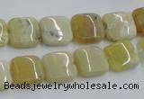 COP372 15.5 inches 12*12mm square yellow opal gemstone beads