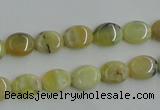 COP375 15.5 inches 8*10mm oval yellow opal gemstone beads wholesale