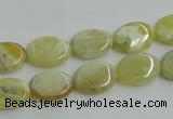 COP376 15.5 inches 10*14mm oval yellow opal gemstone beads wholesale