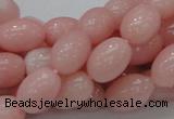 COP409 15.5 inches 10*14mm rice Chinese pink opal gemstone beads